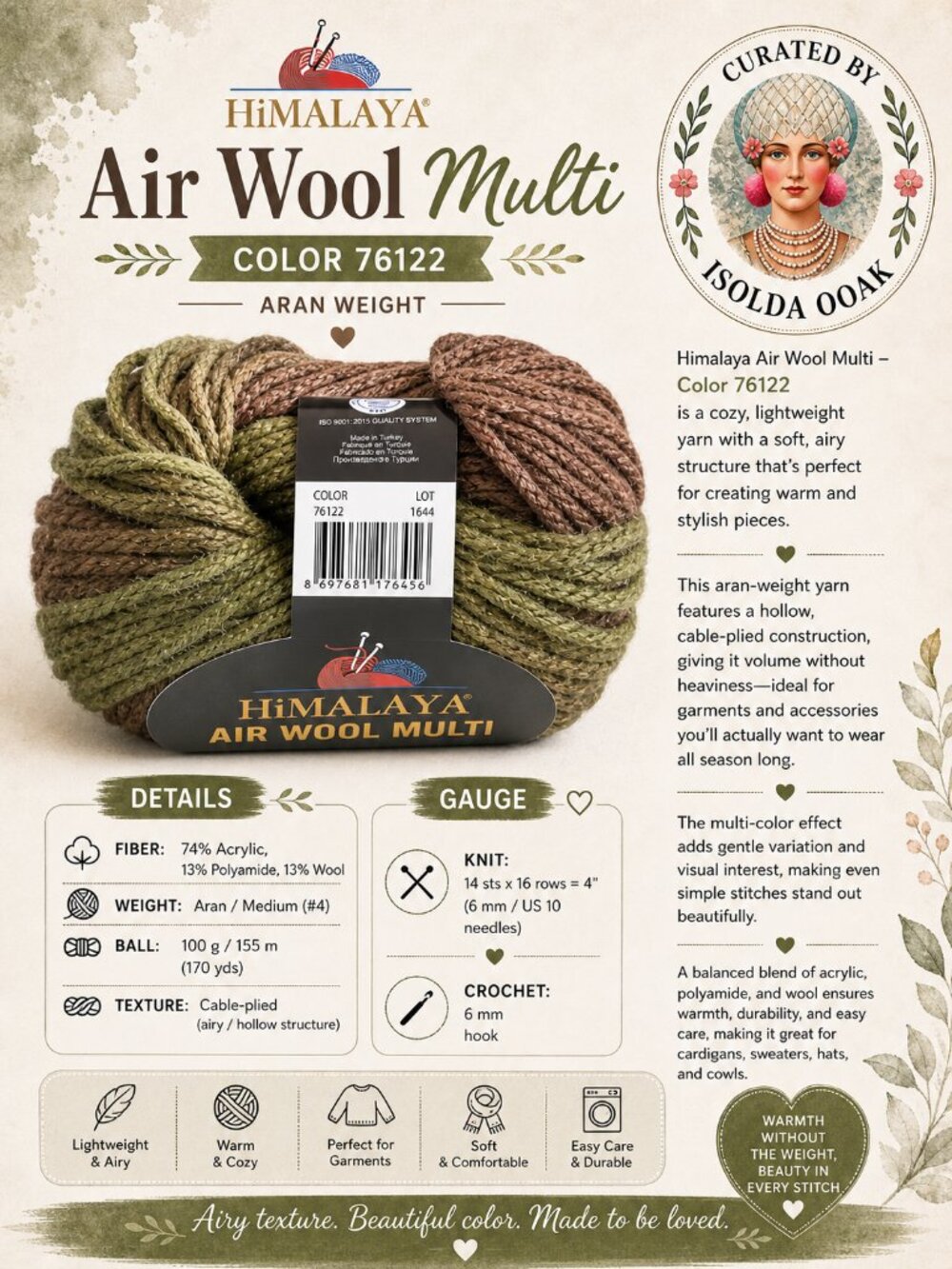 HIMALAYA Air Wool Multi – Color 76122